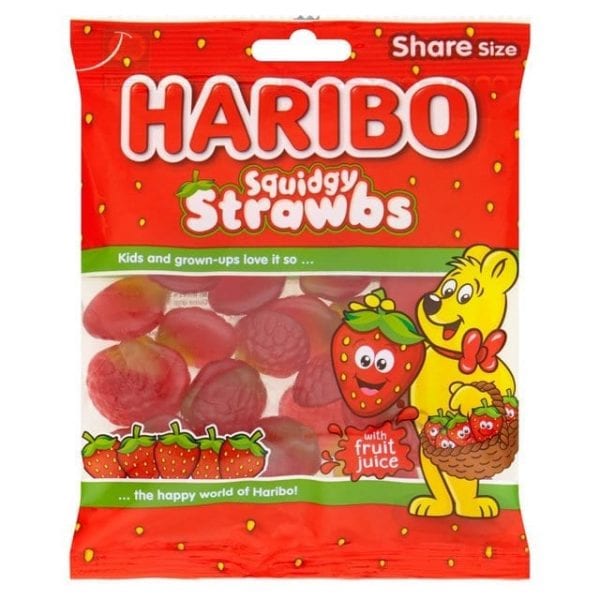 Haribo Squidgy Strawbs 160g 12pk