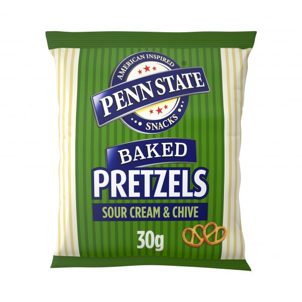 Penn State Sour Cream & Chive Pretzels 33x30g - NO VAT