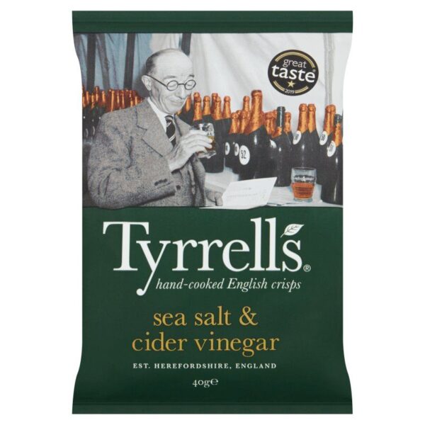 Tyrrells Sea Salt & Cider Vinegar 24x40g