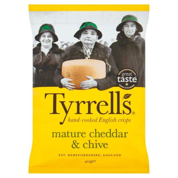 Tyrrells Mature Cheddar & Chive 24x40g