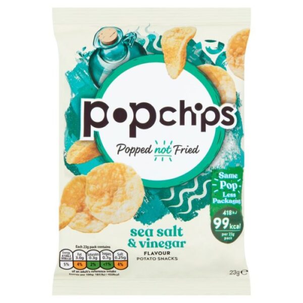 Popchips Sea Salt & Vinegar 24x23g