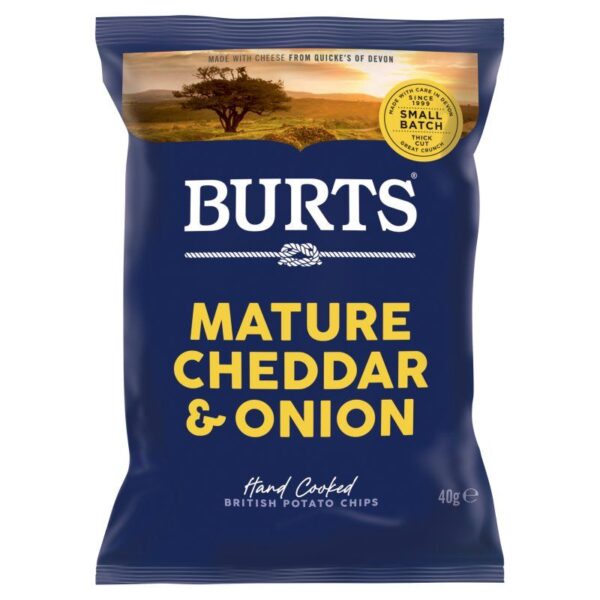 Burts Mature Cheddar & Onion 20x40g