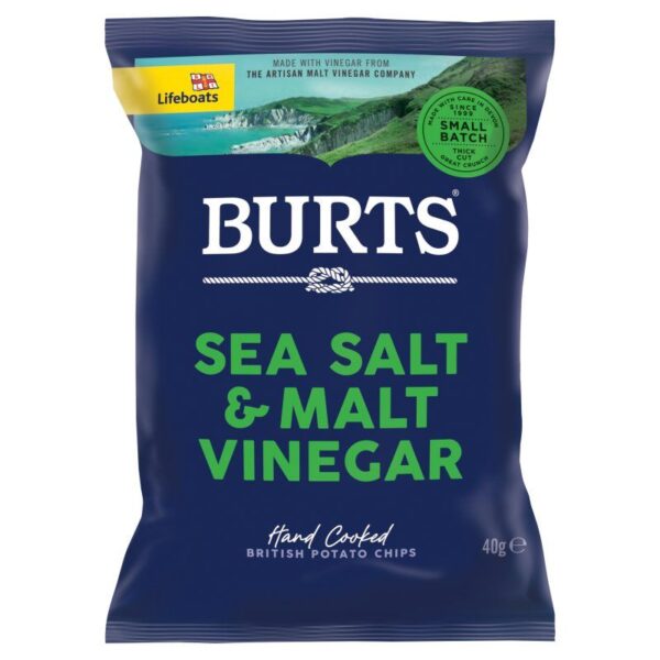 Burts Sea Salt & Malt Vinegar 20x40g