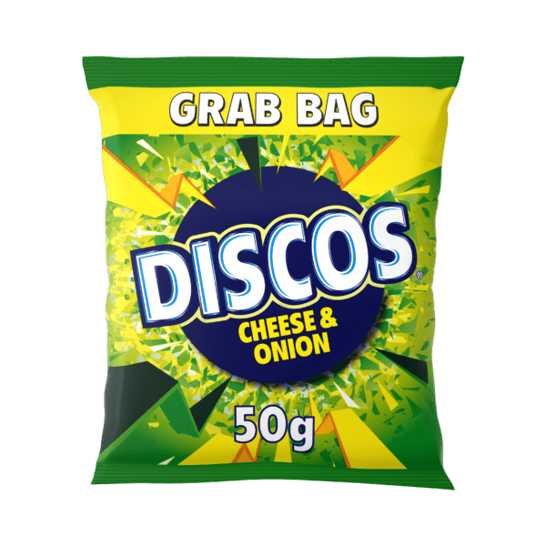 Discos Cheese & Onion Grab Bag 28x50g - NO VAT