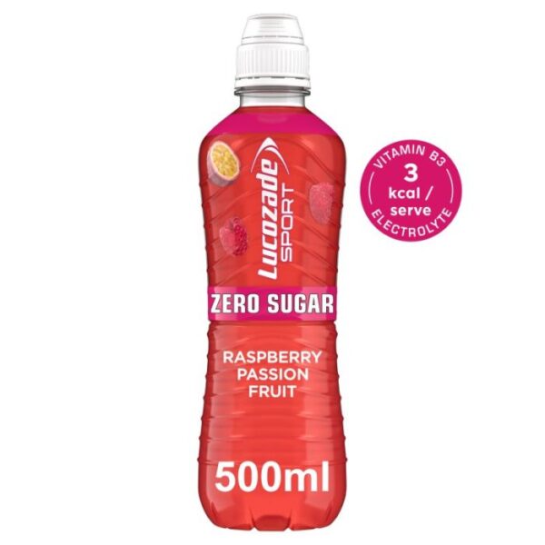 Lucozade Sport Zero Sugar Raspberry & Passionfruit 12x500ml