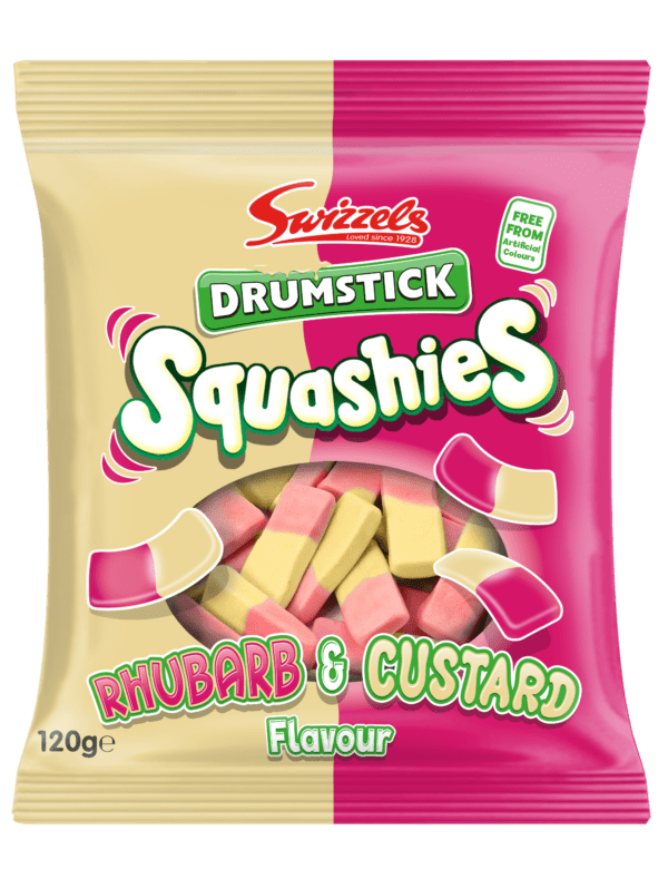 Swizzels Squashies Rhubarb & Custard 12x120g