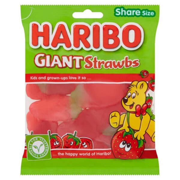 Haribo Giant Strawbs 120x160g