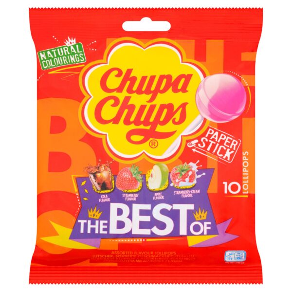 Chupa Chups Lollipops Best Of Flavours Bag 12x120g