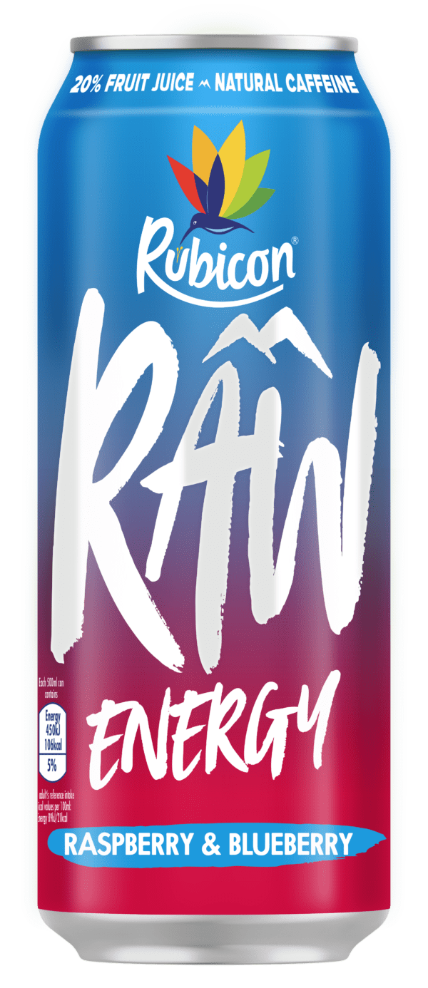 Rubicon RAW Energy Raspberry & Blueberry 12x500ml