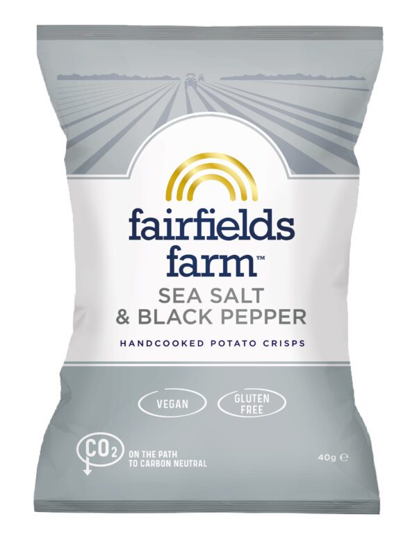 Fairfields Farm Crisps Sea Salt & Black Pepper 36x40g