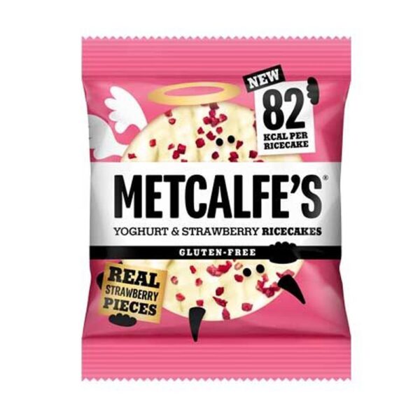 Metcalfes Yoghurt & Strawberry Rice Cakes 12x34g