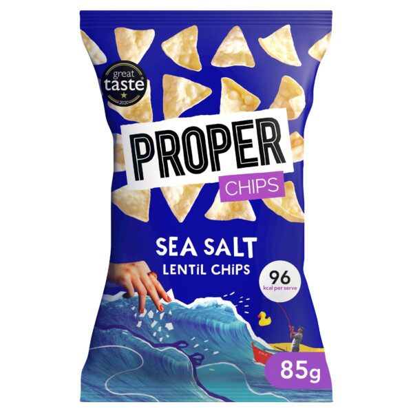 Proper Chips Lentil Sea Salted 24x20g - NO VAT