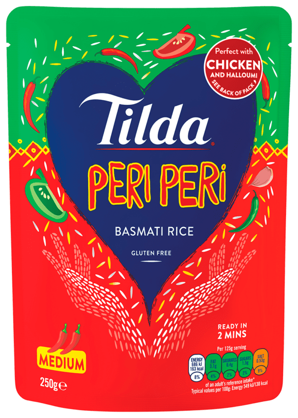 Tilda TSB Microwave Peri Peri Basmati Rice 6x250g - NO VAT